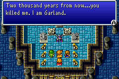 Two thousand years from now... you killed me. I am Garland.