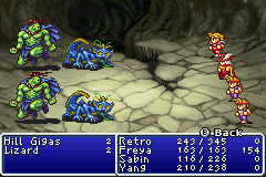 Two Hill Gigas and two Lizards are a typical encounter in the Hall of Giants