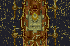 The airship arises from the desert