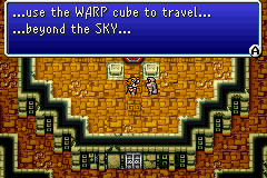 A robot tells the Light Warriors how to travel to the Flying Fortress