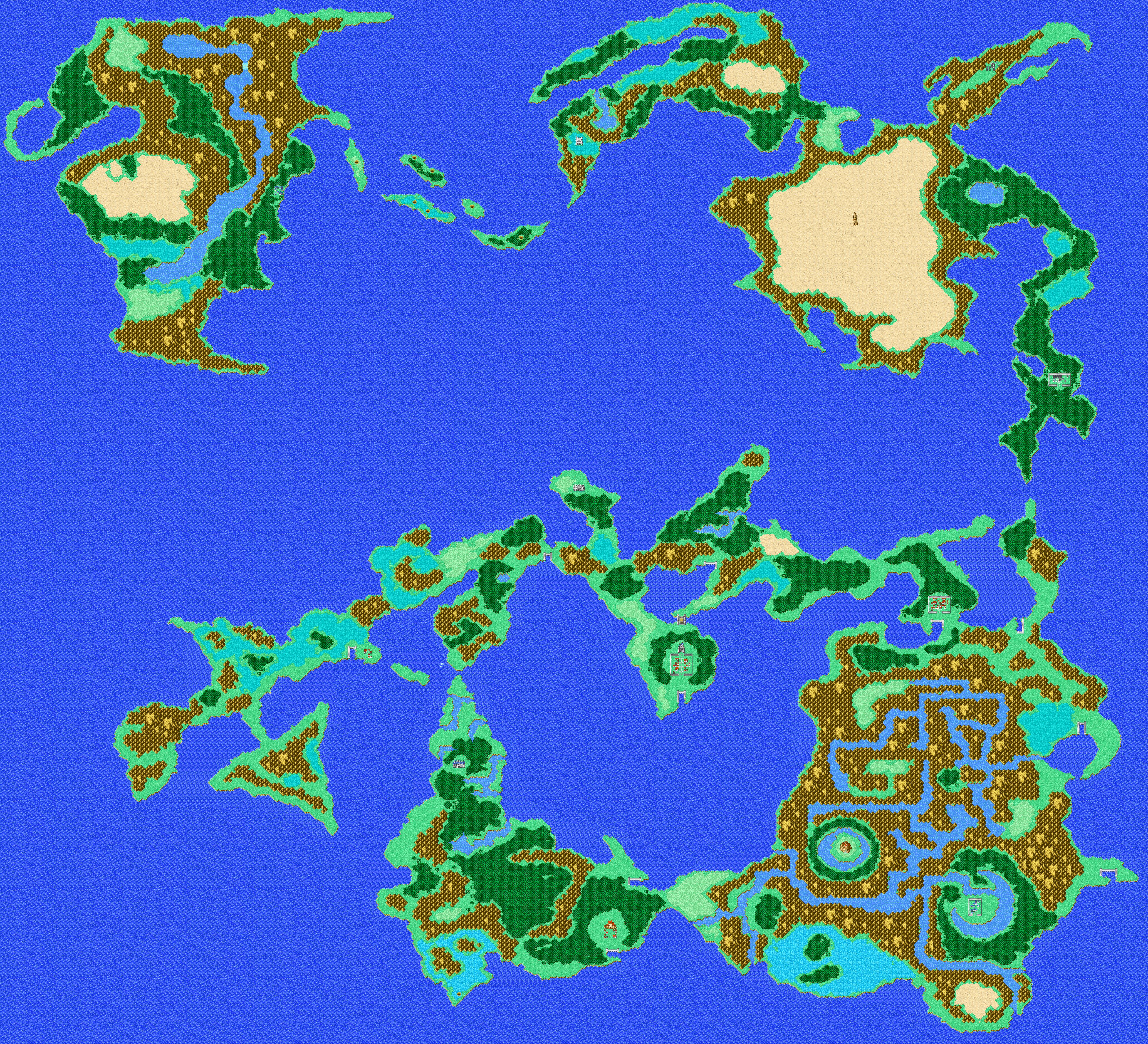 world map ff1 World Map Final Fantasy I Walkthrough.