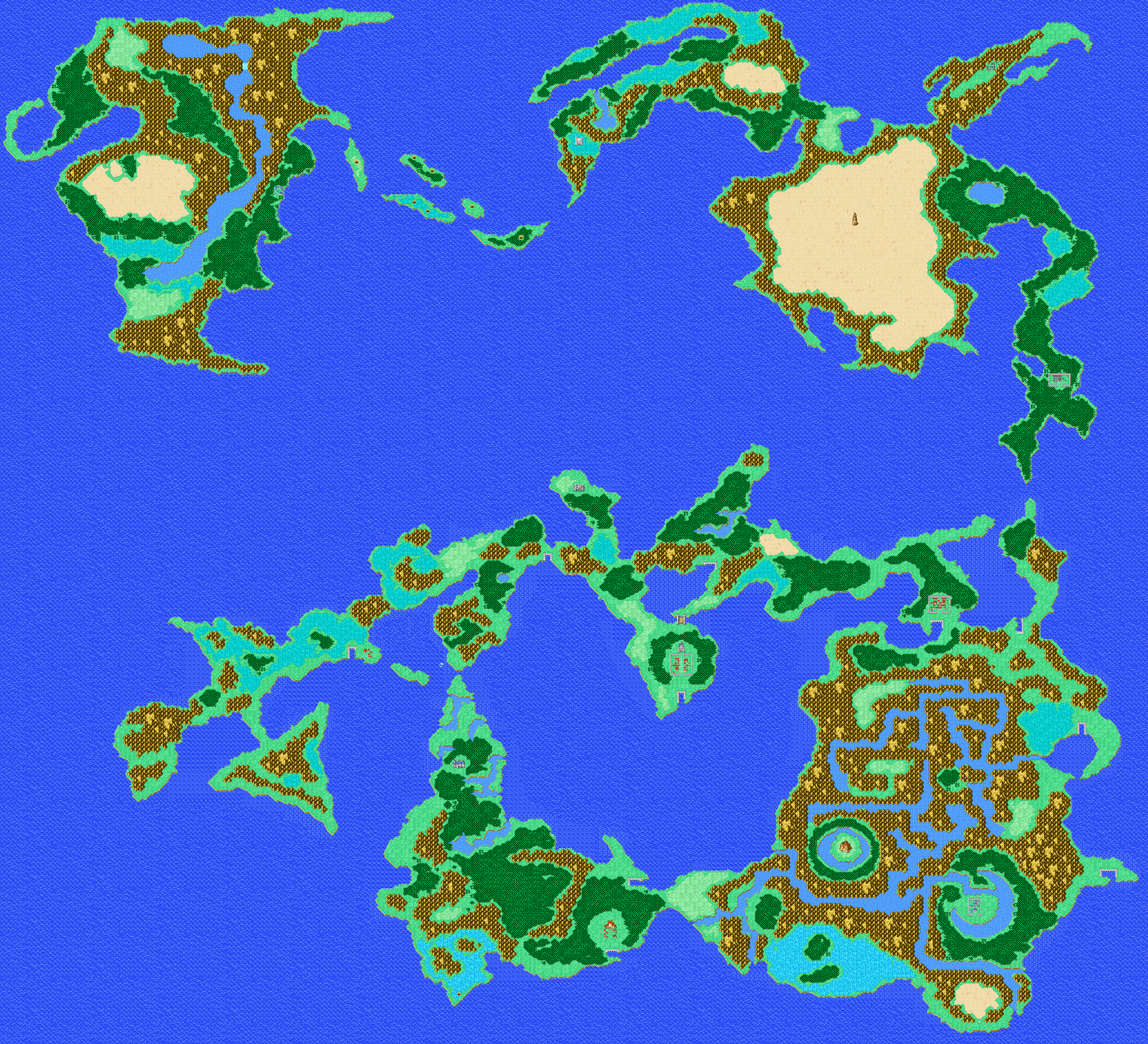 final fantasy 1 world map nes World Map Final Fantasy I Walkthrough final fantasy 1 world map nes